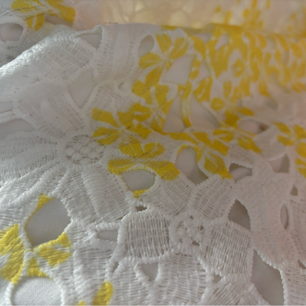 Lace Easter Yellow and White Floral Lace Maxi Dress from Ireland - Picture 4 of 4